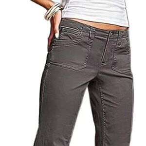 Flamingals Women's Straight Flare Leg Pants Mid Waist XL new w/ tags